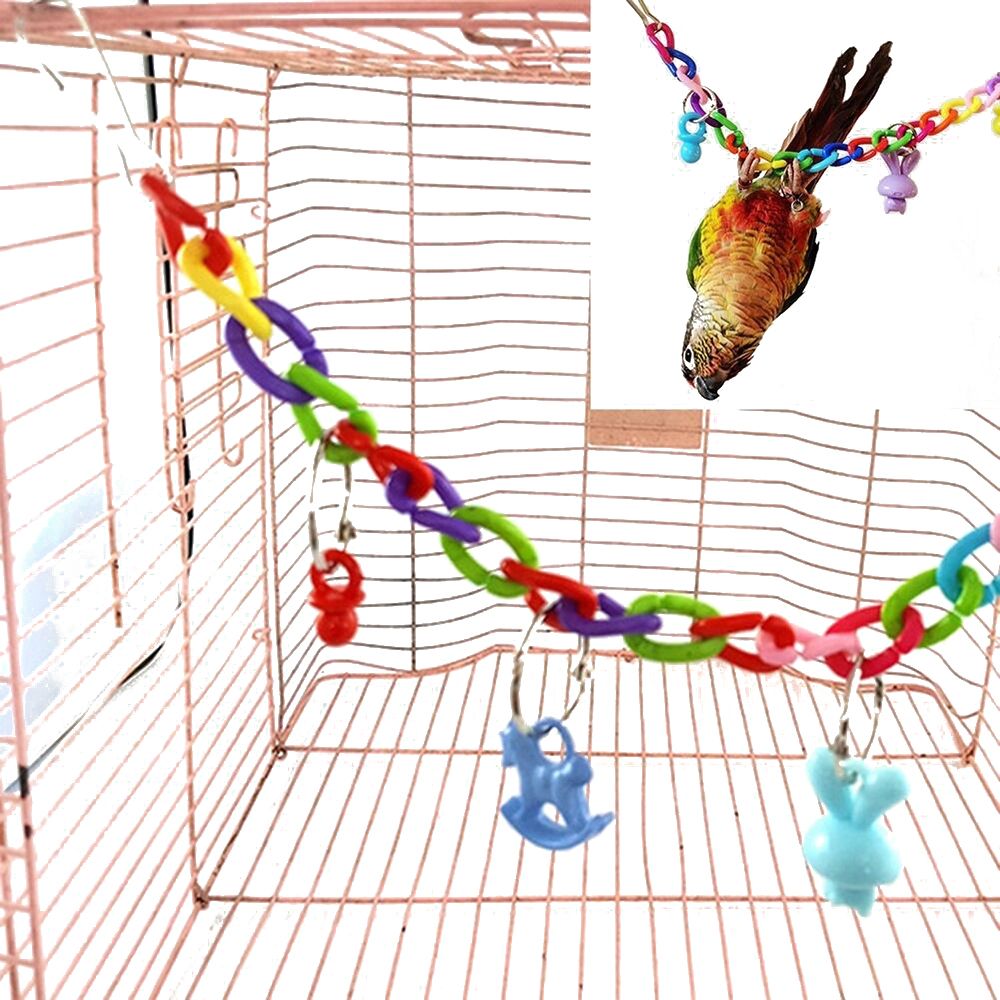 Birds Hanging Toy Climbing Ladder Swing Cage Toys Bridge String Swing Colorful Parrot Toys