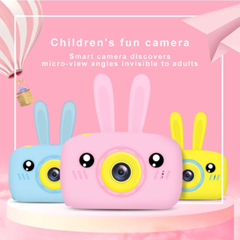 Toy Camera Mini Camera Kids Toys Cartoon Digital Camera Baby Toys 12.0M with 2.0 Inch IPS Screen Children Educational Toys