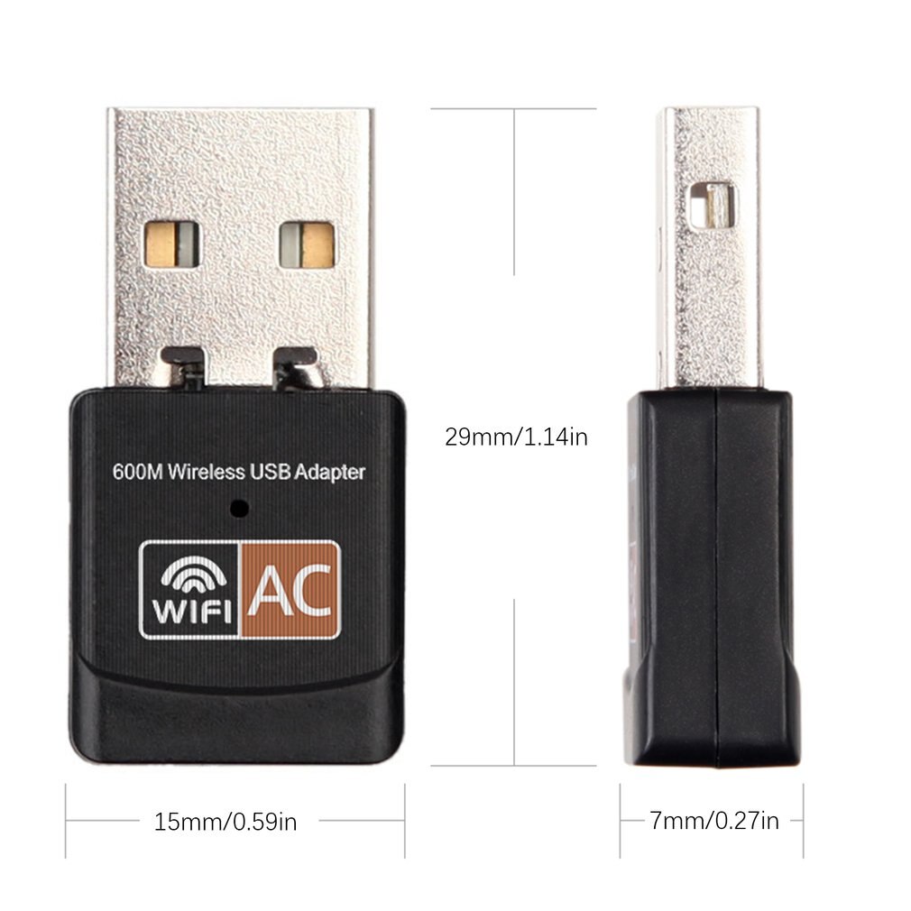 Usb wifi adapter 600 mbps wi fi adapter lan wifi dongle ac wifi mottaker antenne usb ethernet  pc 5 ghz trådløs ekstern