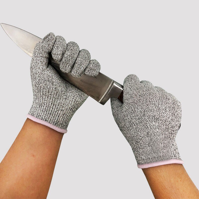 Cut-Proof Handschoenen Touch Screen Handschoenen Cut-Proof Gaas Metalen Outdoor Vissen Handschoenen: L