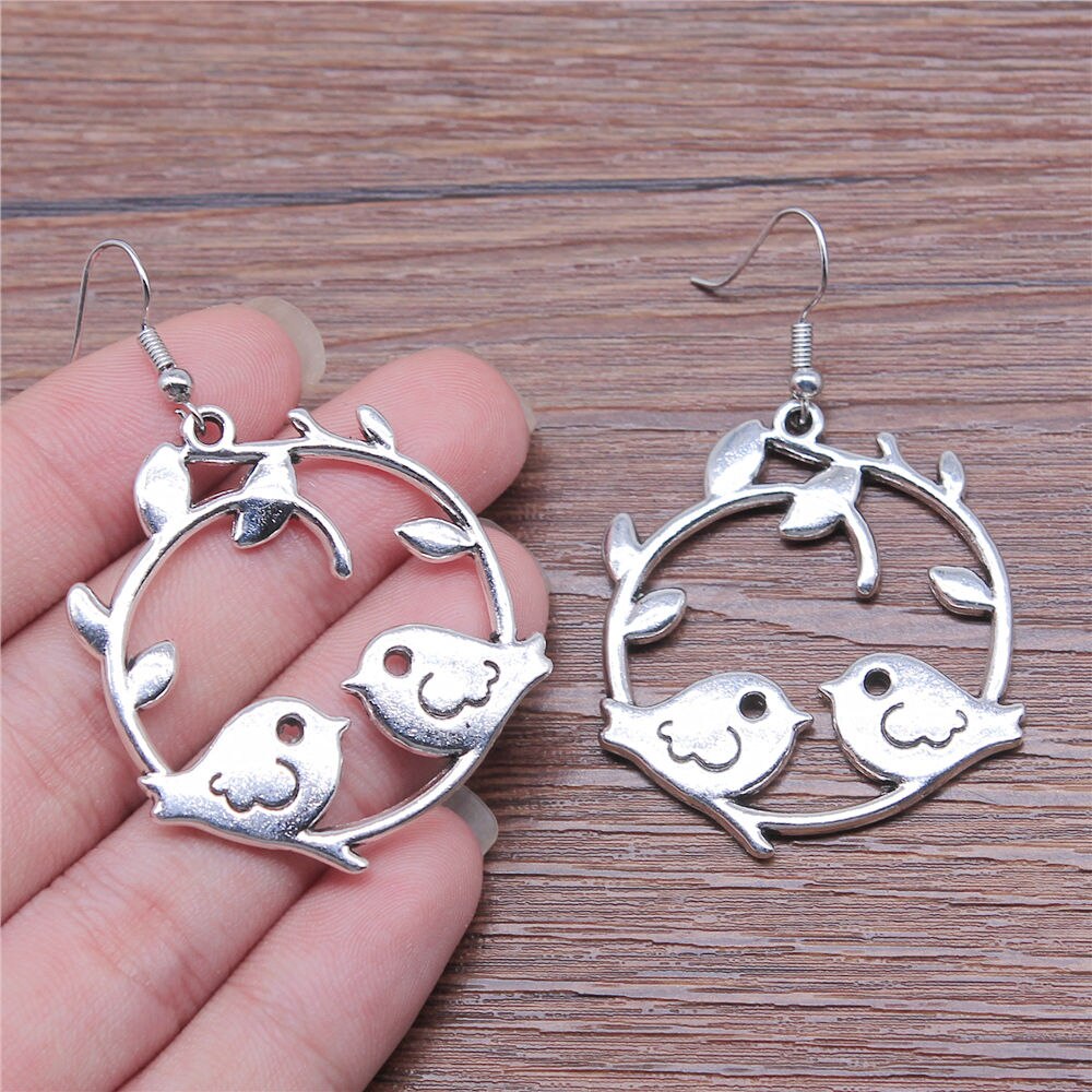 1 Paar Haak Oorbellen Phoenix Earring Connector Earring Voor Vrouwen Dangle Earring: 42x39mm