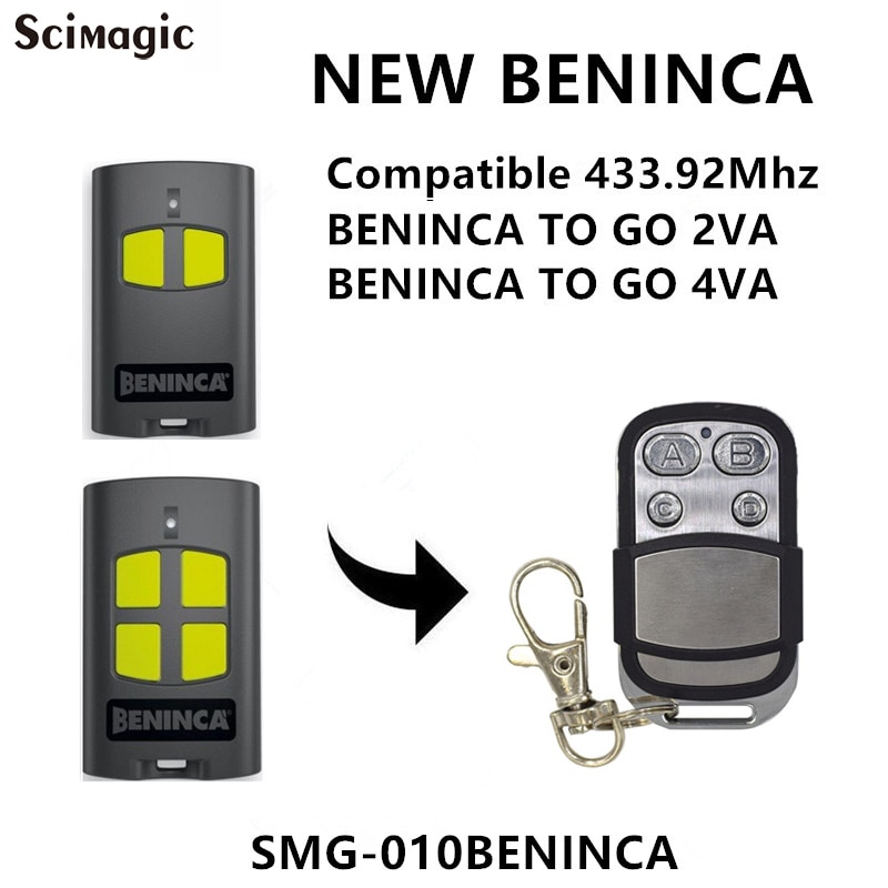 BENINCA TO GO 2VA afstandsbediening zender fob BENINCA TO GO 4VA 433mhz remote garage rolling code