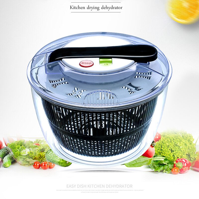 Insalata di verzura centrifuga asciuga domestica di frutta e verdura disidratatore manuale in acciaio inox di frutta discarica artefatto acqua di scarico baske: Default Title