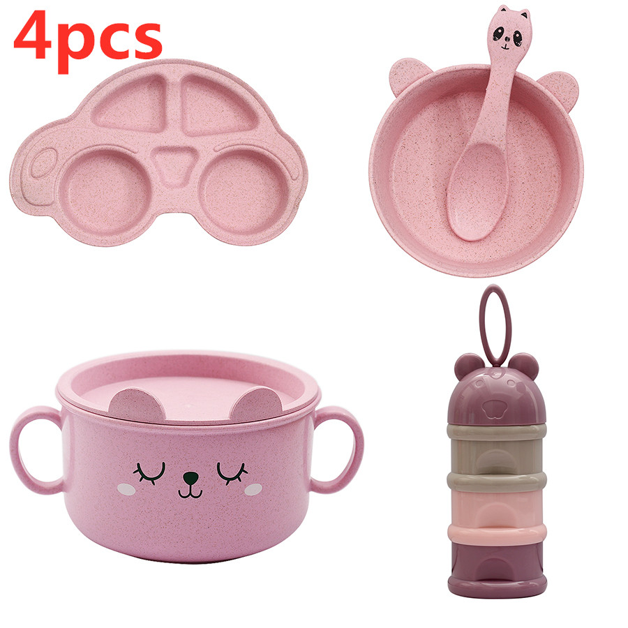 Natuurlijke Kom Lepel Voor Kinderen Cup Kind Voeden Kom Plaat Anti-Brandwonden Fruit Salade Baby Gerechten Gezonde Servies sets