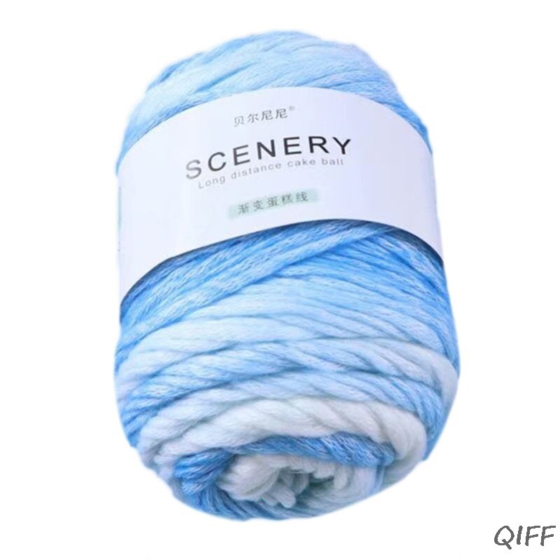 100g Hand Knitting Cake Yarn Gradient Ombre Colorful Crochet Woven DIY Thread: A