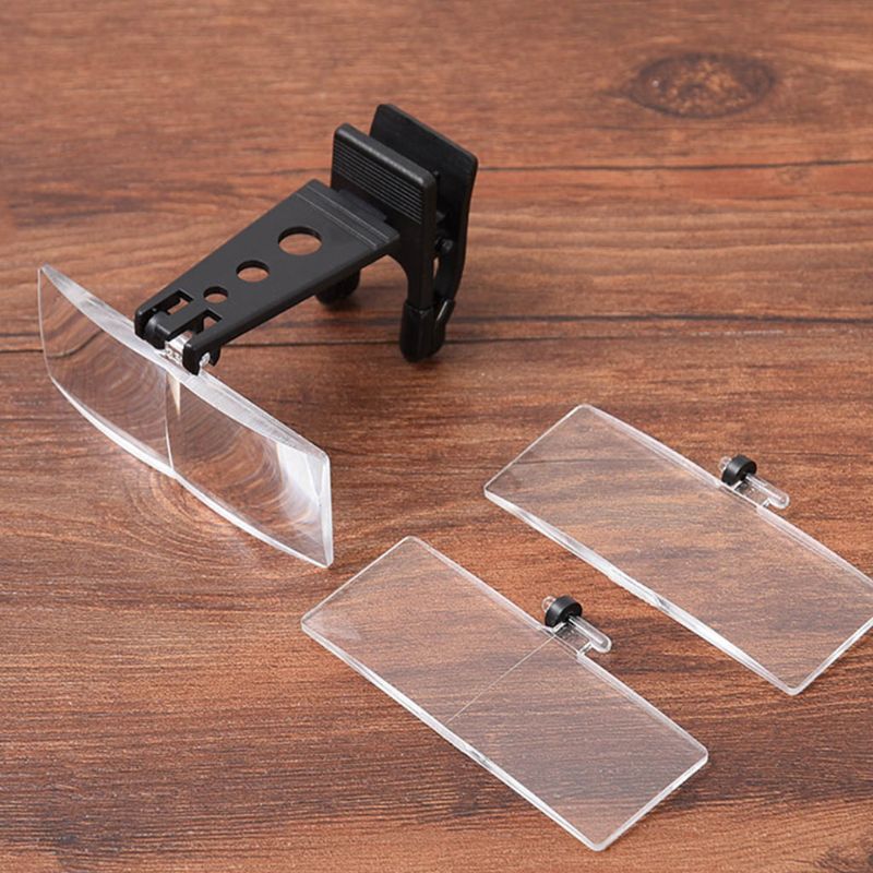 Glasses-Type Magnifying Glass Magnifier Folding Handfree Clip On Clear Magnifying Glasses Lens Precise Magnifier Three Sets