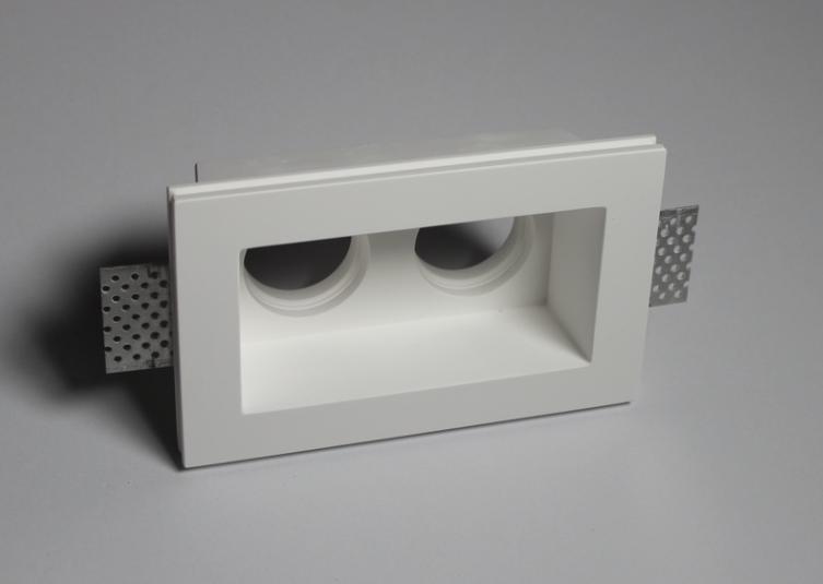 LED Recessed gypsum light, plaster spotlight, Pure white trimless down lamp, indoor lamp with GU10 bulb, 5W, LED spot fixture