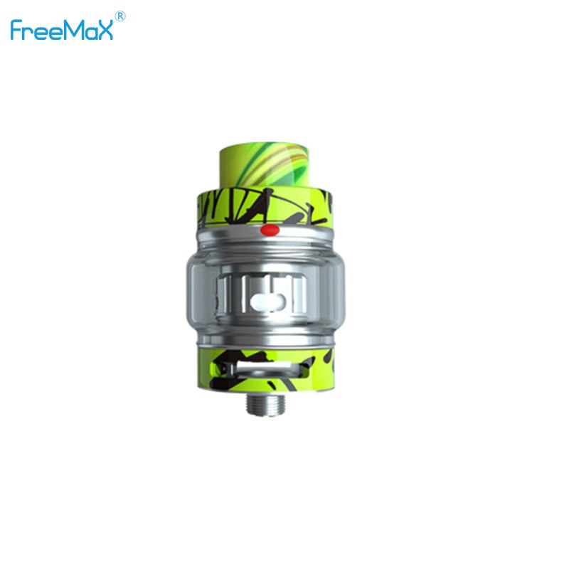 Original Freemax Fireluke 2 Subohm Tank 2ml/5ml Capacity with TX1 & TX2 mesh coil slide-to-open top fill vs Mesh Pro Tank: Graffiti Green