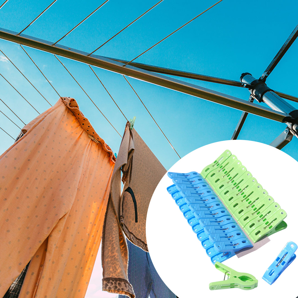 24 stuks plastic kledingclip voor hangers sterk draagvermogen plastic haringen voor het drogen van quilts kleding