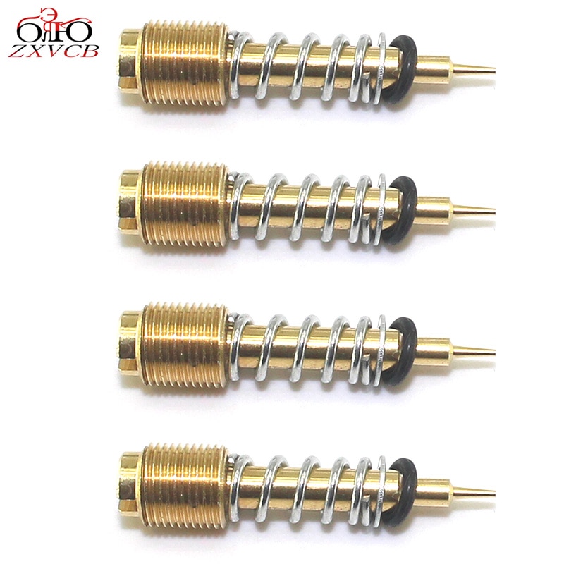 Tornillo de ajuste para motocicleta Kawasaki ZZR400, ZX6, ZX4, ZX7, ZX-9R, ZX9R, ZZR, 400, ZX, 4, 6, 7, relación de combustible, tornillo de aire de carburador