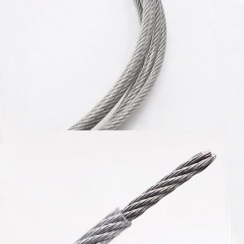 HQ BR01 GROßE GRÖßE 6/8/10/12/14/20MM Durchmesser 304 Edelstahl 7X19 Strcture Draht Seil mit PVC Beschichtung Beschichtet Kabel