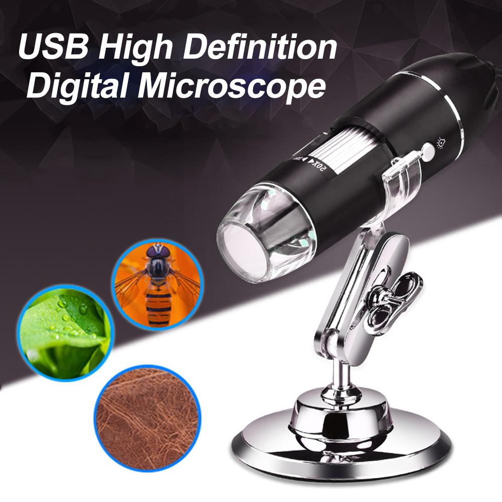 1600X USB Digital Mikroskop Elektronische Mikroskop Kamera Endoskop 8 LED Lupe Einstellbare Vergrößerung mit Stand Für PC