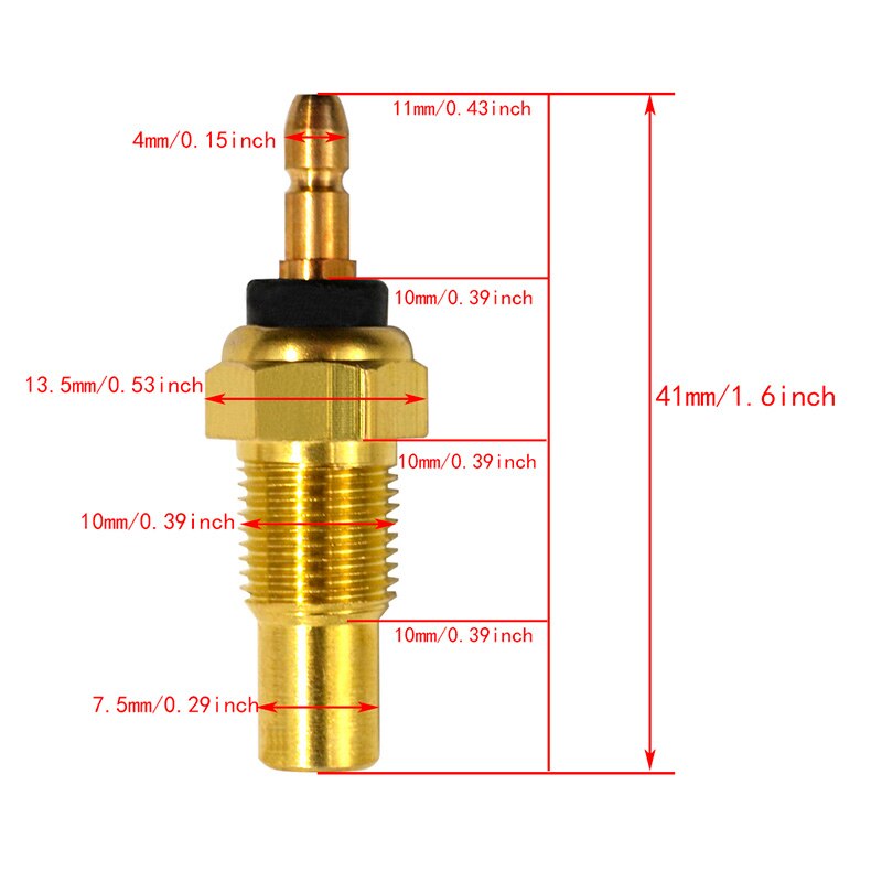 Sensor de temperatura del agua del radiador para motocicleta, piezas para KAWASAKI ZZR1100 ZZR1200, Loncin CG200 CG250, CF MOTO 250T-V3