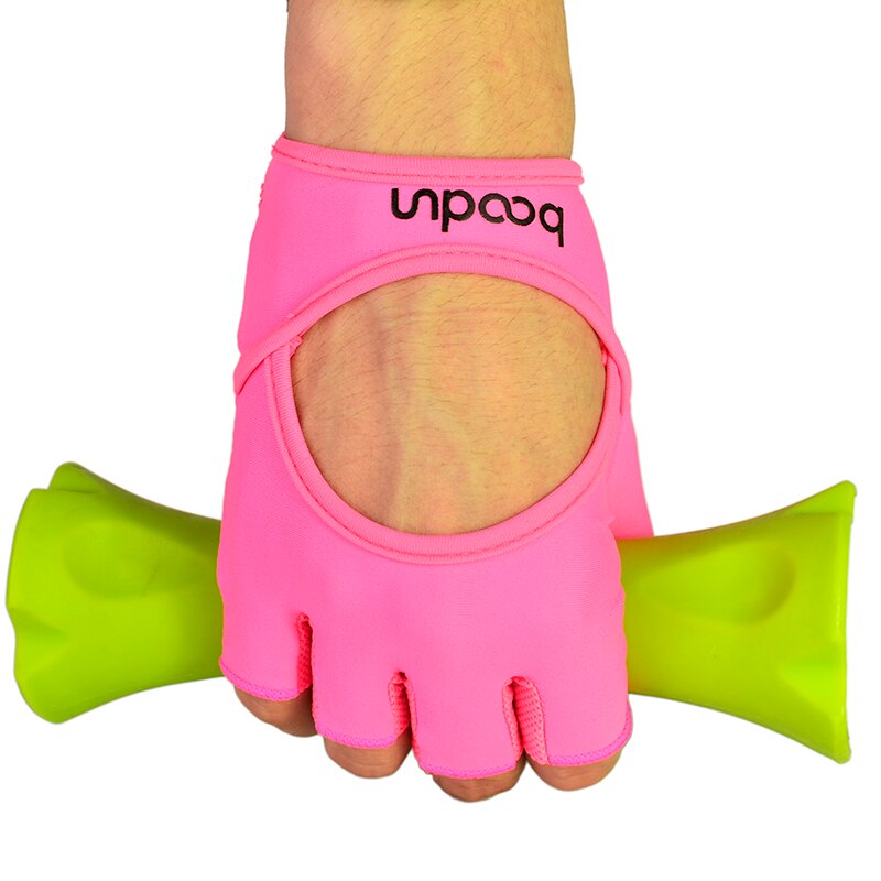 Guantes de gimnasio para entrenamiento de culturismo, guantes deportivos para levantamiento de pesas, guantes antideslizantes para mujer, guantes de Yoga de Color rosa