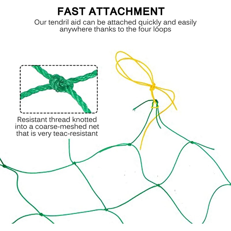 Practical Plant Trellis Netting Garden Plant Netting Mesh Vine Net Climbing Trellis with Plant Twist Ties for Plants Trees Fruit