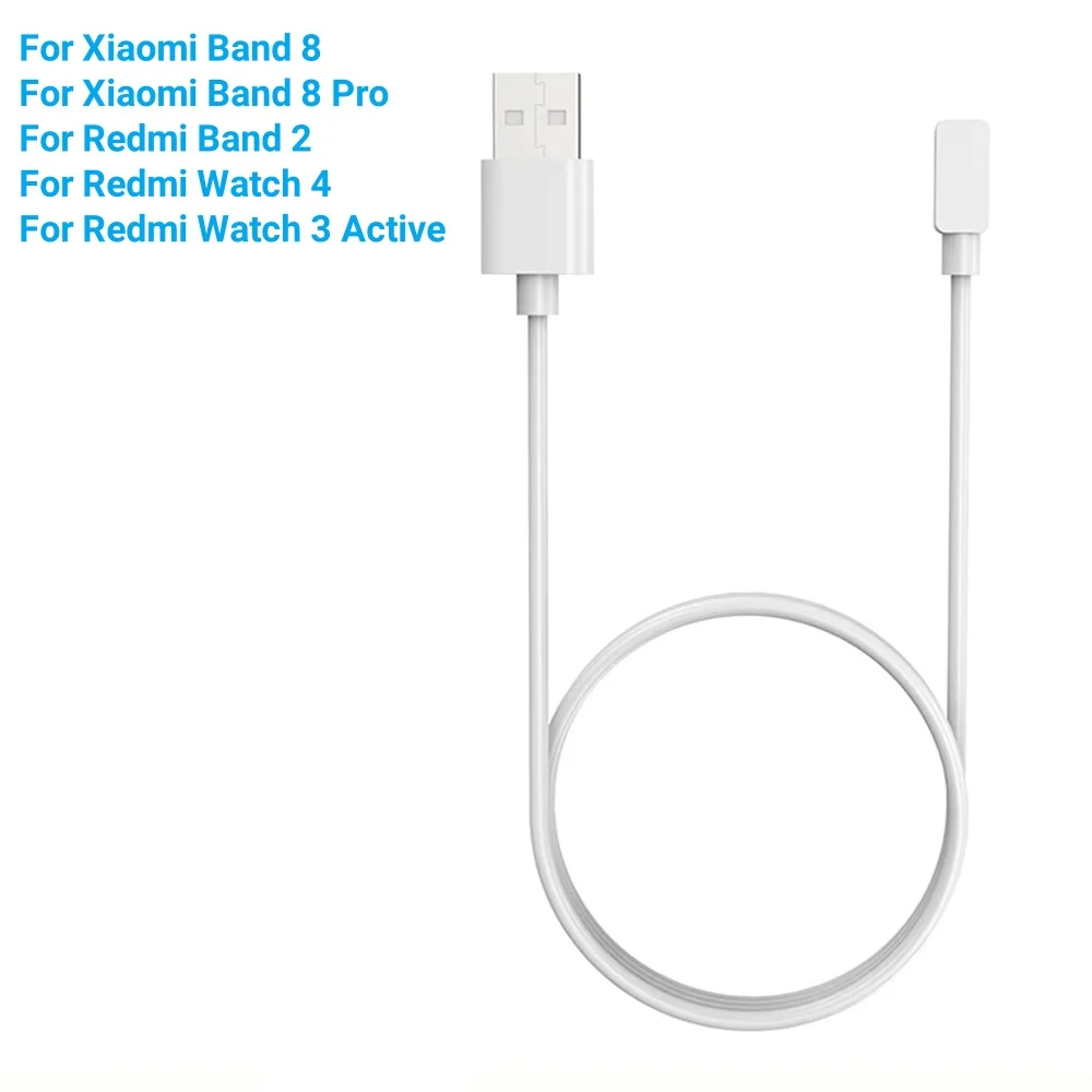 Cable cargador magnético USB para Redmi Watch 4, 3 bandas 2, adaptador de base de carga, base de datos para Xiaomi Mi Band 8 Pro, línea de cargadores