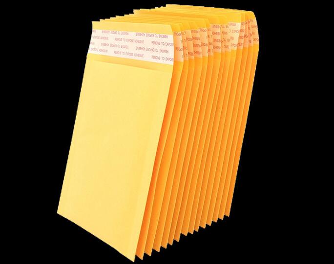 Gele Zak Schuim Envelop Foam Folie Kantoor Verpakking Envelop Vochtwerende Trillingen Tas, Buitenste Kraftpapier Binnenste Laag Schuim