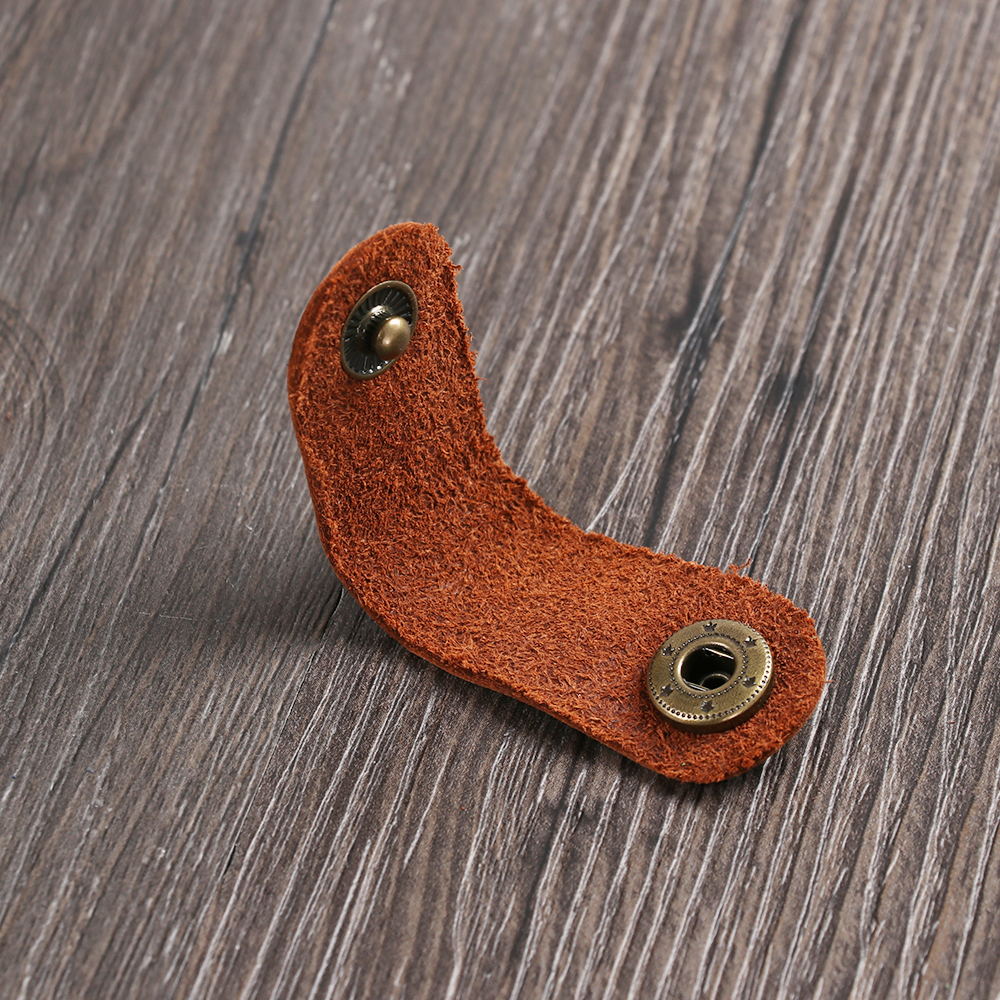 1pc 8*2cm headset øretelefon ledning bærbar usb kabel ledning læder vikler skrivebordsæt ledning arrangør hjem skole skrivebord manager