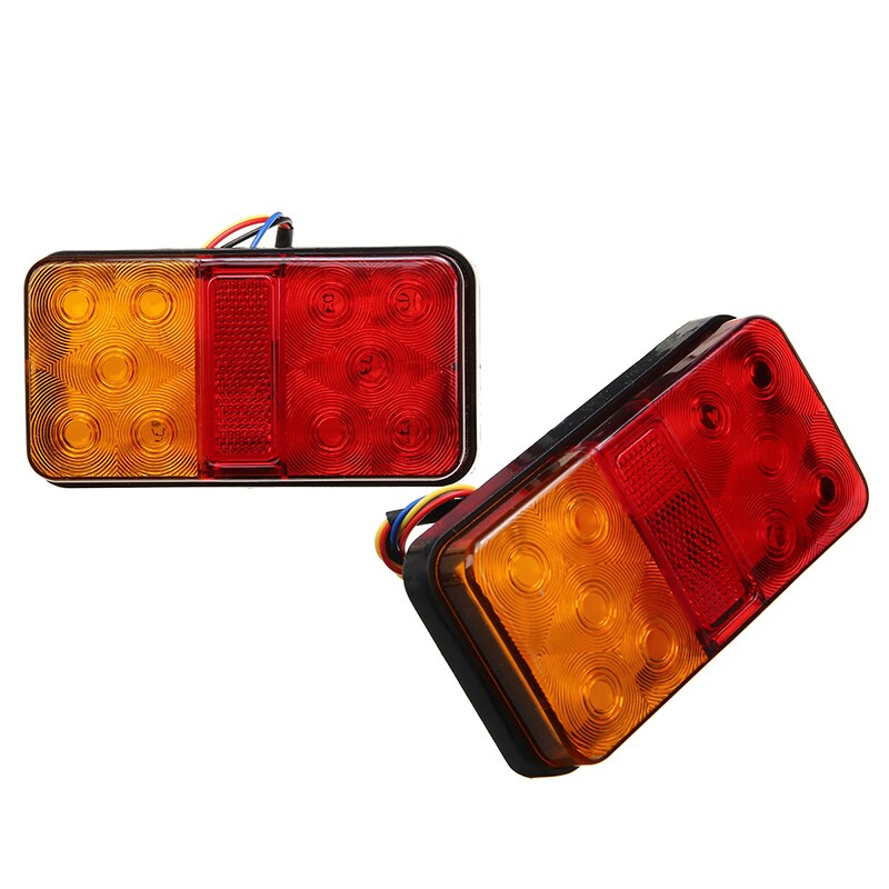 2 Stuks 12V Led Achterlicht Achterlicht Richtingaanwijzer Stop Lamp Remlicht Voor Auto Auto Truck trailer Caravan Onderdelen