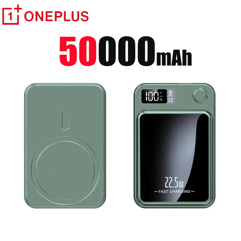 Oneplus 200000mAh Draadloze Magnetische Power Bank 22.5W Snel Opladen Draagbare Externe Batterij PowerBank Magsafe voor iPhone Huawei: Oranje