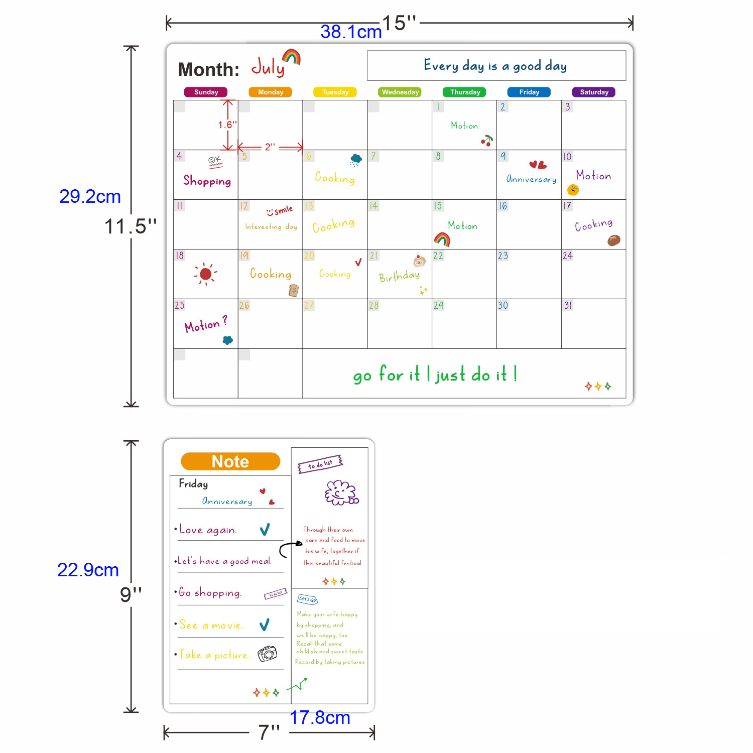 Calendario magnético para nevera, planificador mensual semanal, calendario, mesa, pizarra blanca de borrado en seco, pegatina para nevera, tablero de mensajes, menú: Opción 1