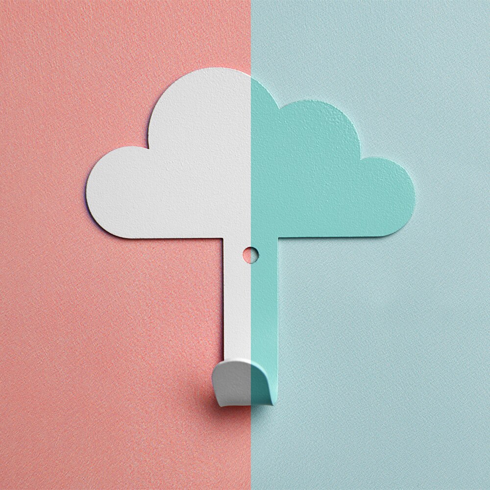 Useful Nordic Clothes Hanger Wall Mounted Coat Hook Cloud Shape Hook Kid Room Wall Decoration Children Room Decorative Hanger