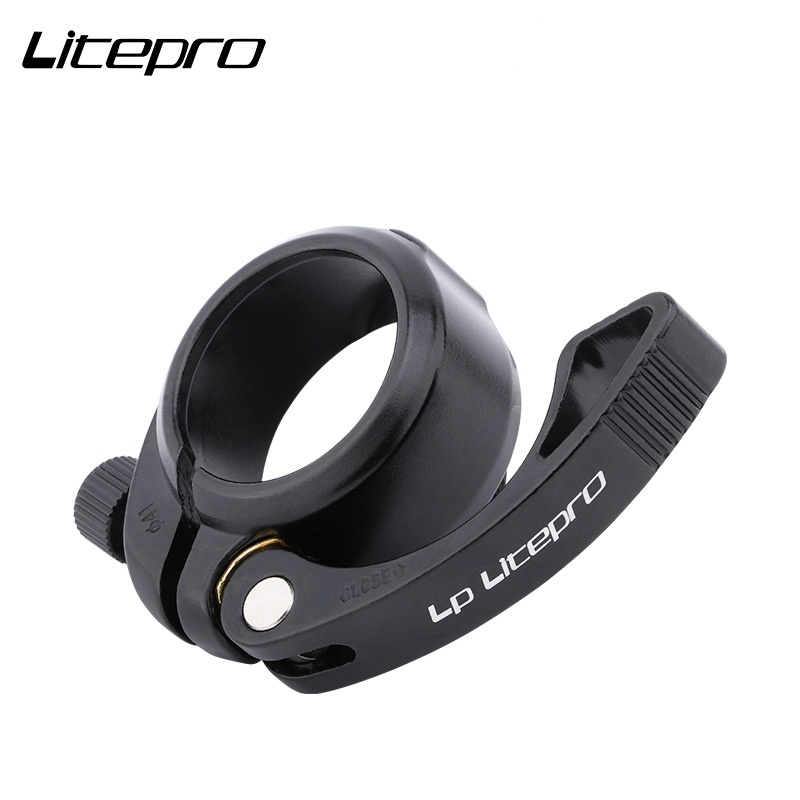 Litepro 41mm Seat Tube Clamp Red Black Gold Silver Folding Bicycle Aluminum Alloy Tube Clamp Suitable for 33.9mm Seat Tube: black