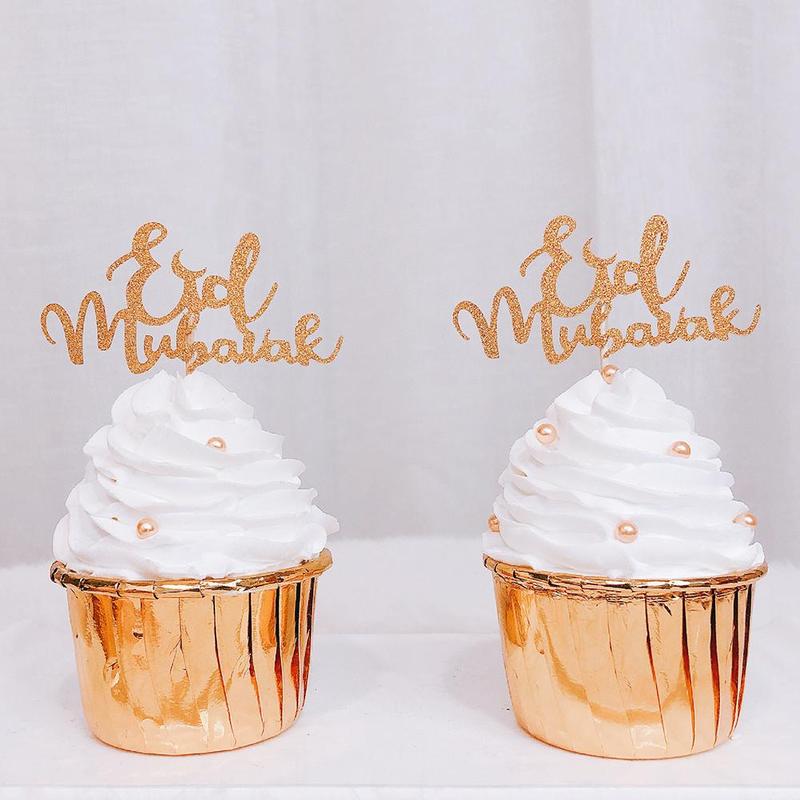1 lot de banderole pour joyeux Eid Mubarak | Bonbons et desserts du Ramadan, Toppers musulmans, gâteaux de fête, Eid, boîtes de bricolage islamique, déco Sup F5R2