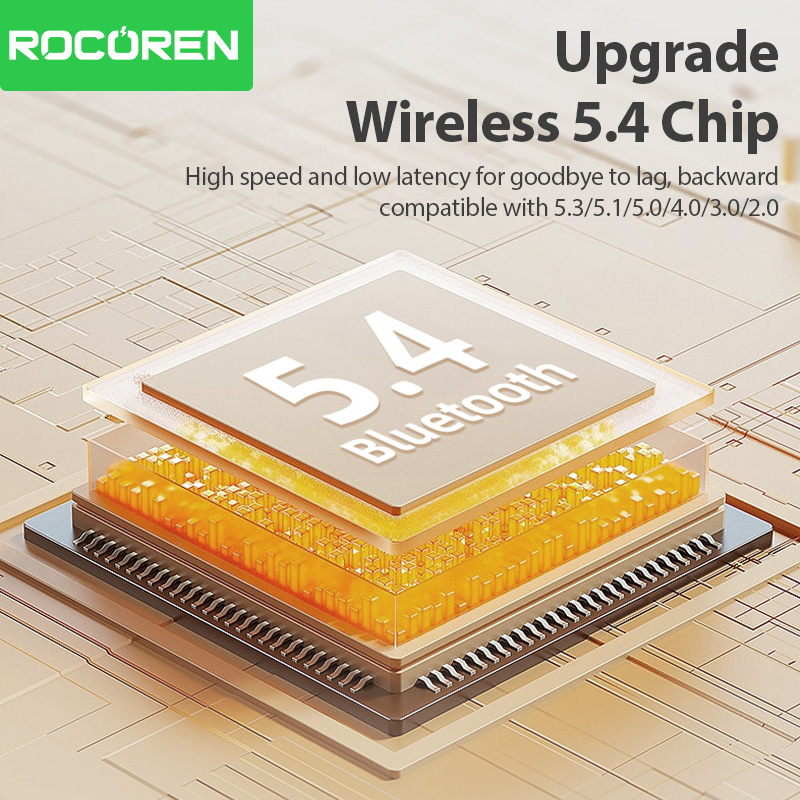 Rocoren Bluetooth Adapter USB Bluetooth 5.4 for PC Dongle Adaptador Wireless Mouse Keyborad Music Audio Receiver USB Transmitter