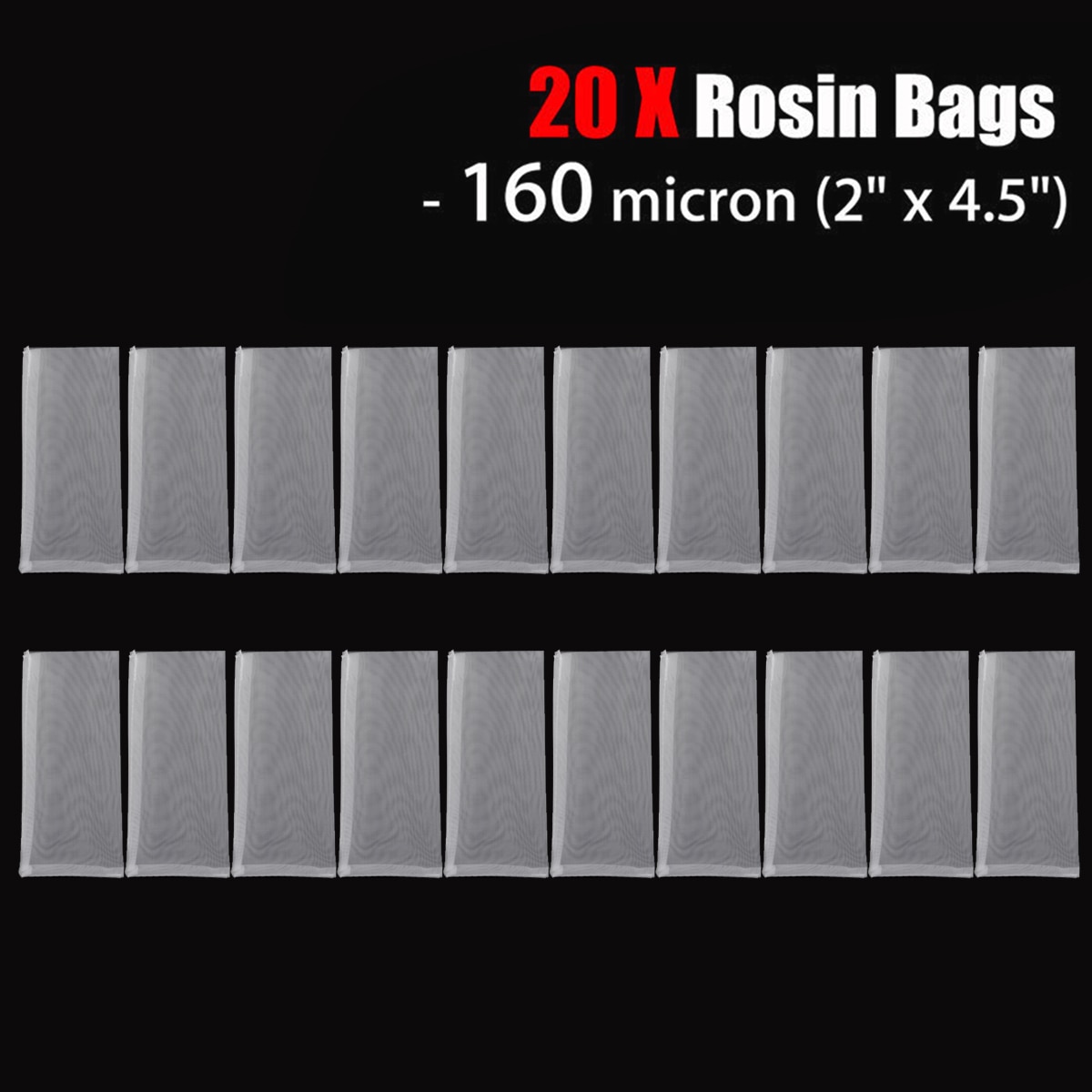 20 stücke 2'' x 4.5 "Mikron Kolophonium Presse Filter Taschen Für Garten Liefert Nylon Bildschirm mit Klappe