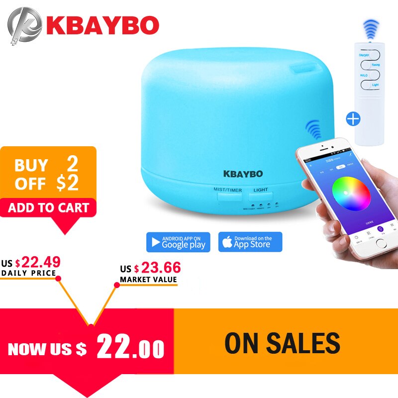 300ml Air Humidifier with APP Remote Control Electric Aroma Essential Oil Diffuser Aromatherapy mist maker for home bedroom