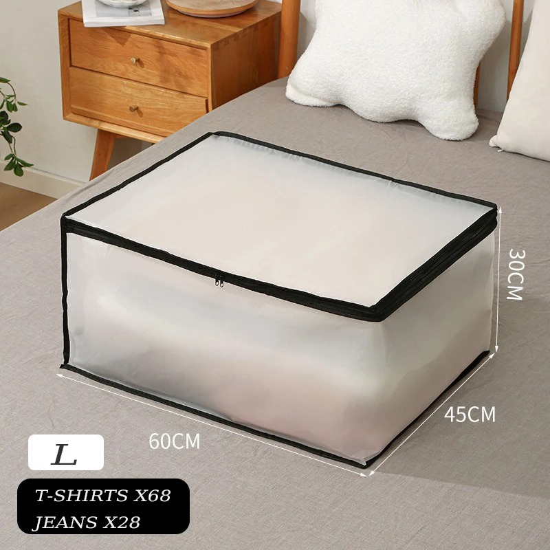 Underbed Storage Bag Foldable Quilt Bag Wardrobe Clothes Storage Box Dustproof Organizer Large Capacity Quilt Storage Bag: XXL / Burgundy