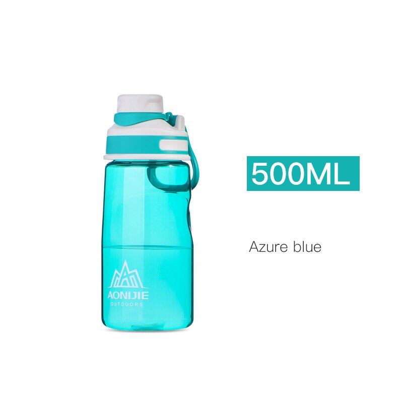 Aonije Sport Water Fles SD32 Lekvrij Draagbare Cup Waterkoker Bpa Gratis Voor Fietsen Hardlopen Fitness Gym 500Ml 700Ml: Azure Blue 500ml