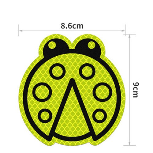 Kids Reflective Warning Stickers Schoolbag Decals Diamond Grade Safety Tape Made with 3M Material Student Traffic Safety Sticker: Ladybug