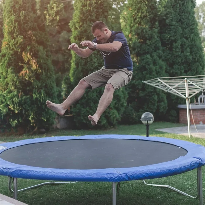 Replacement Trampoline Mat 6FT 8FT Elastic Trampolines Round Jumping Mat Net Cloth Trampoline Pad for Round Trampolines Black