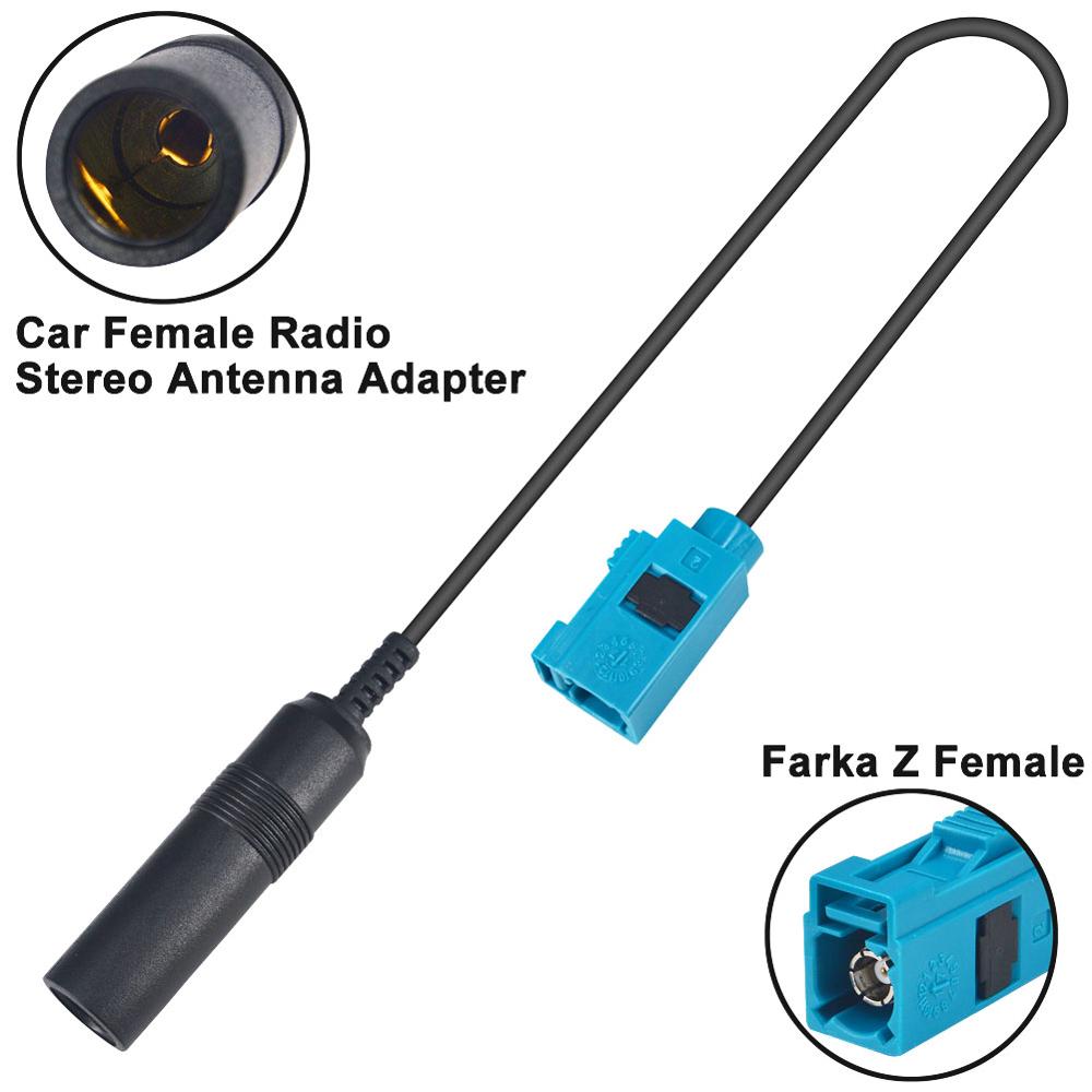 Soporte de antena estéreo Fakra Z para coche y camión con conector DIN hembra 5 uds., adaptador Antena GPS, extensión coaxial RG174 de 15cm para Radio AM/FM