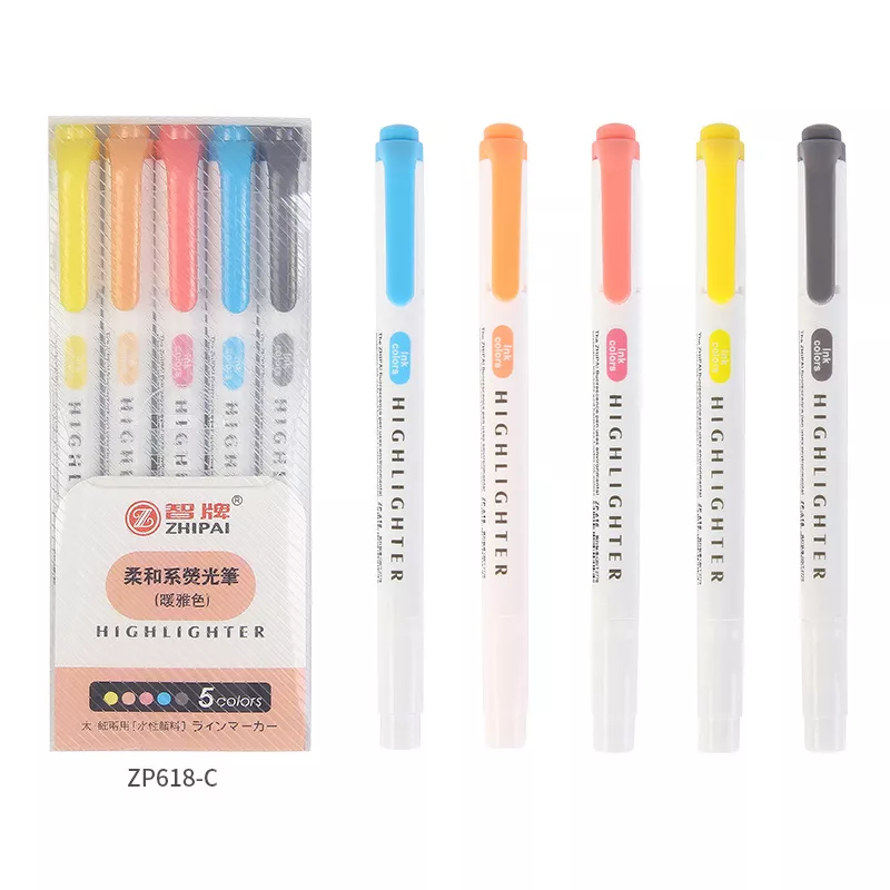 5/15/25 unids/set rotuladores resaltadores de doble cabeza marcadores de grafiti resaltadores arte marcadores de bocetos de colores papelería Kawaii: Rojo