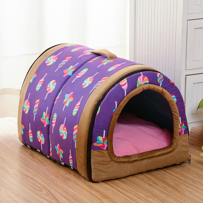 Niche pliable pour animaux de compagnie, niche avec tapis, lit pour chien, chat, chiot, petit, moyen gabarit, Chihuahua, coussin