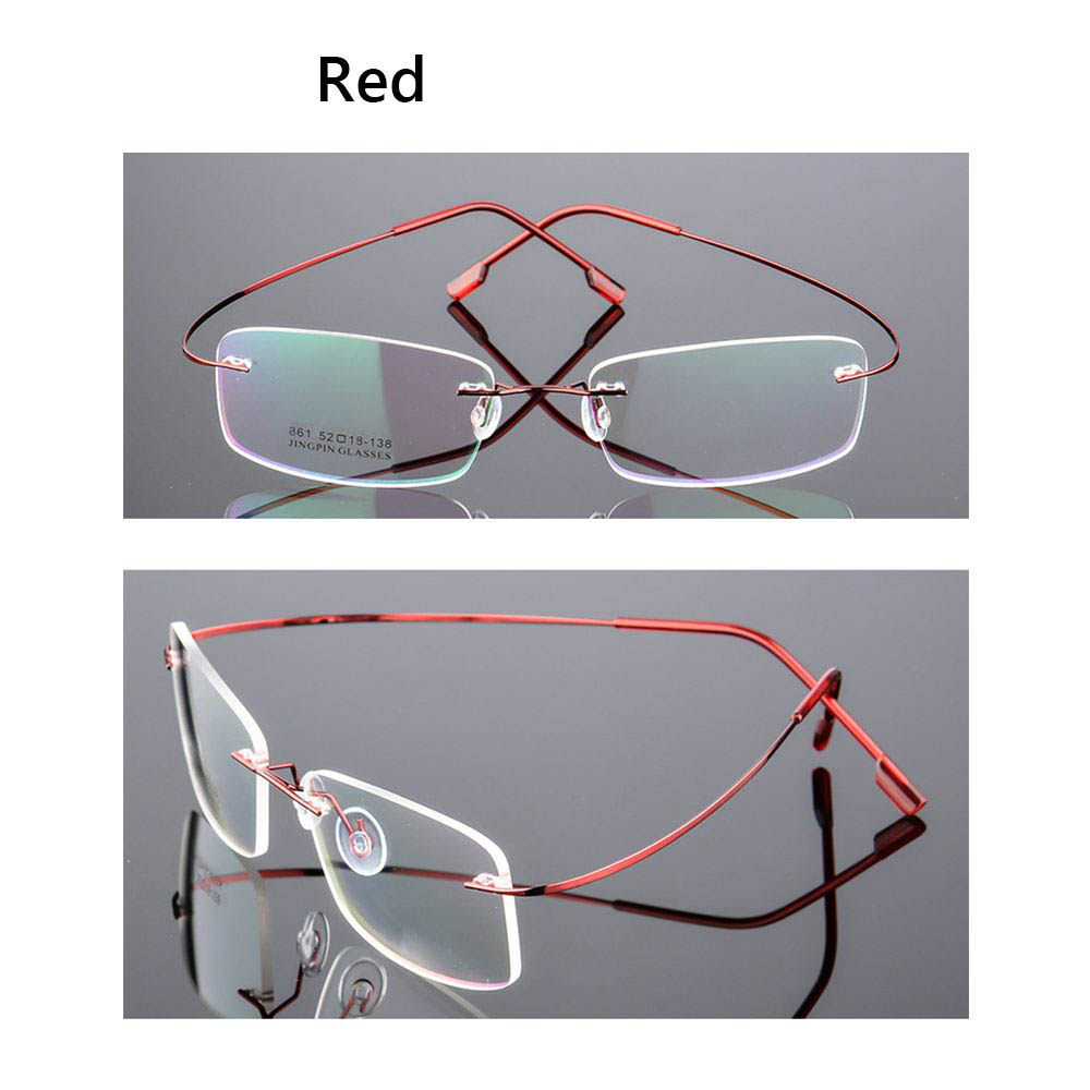 1PC Flexible Ultralight Reading Glasses Rimless Memory Titanium Eyeglasses Vision Care Presbyopic Eyewear Strength +1.0~+4.0: GRAY / +250