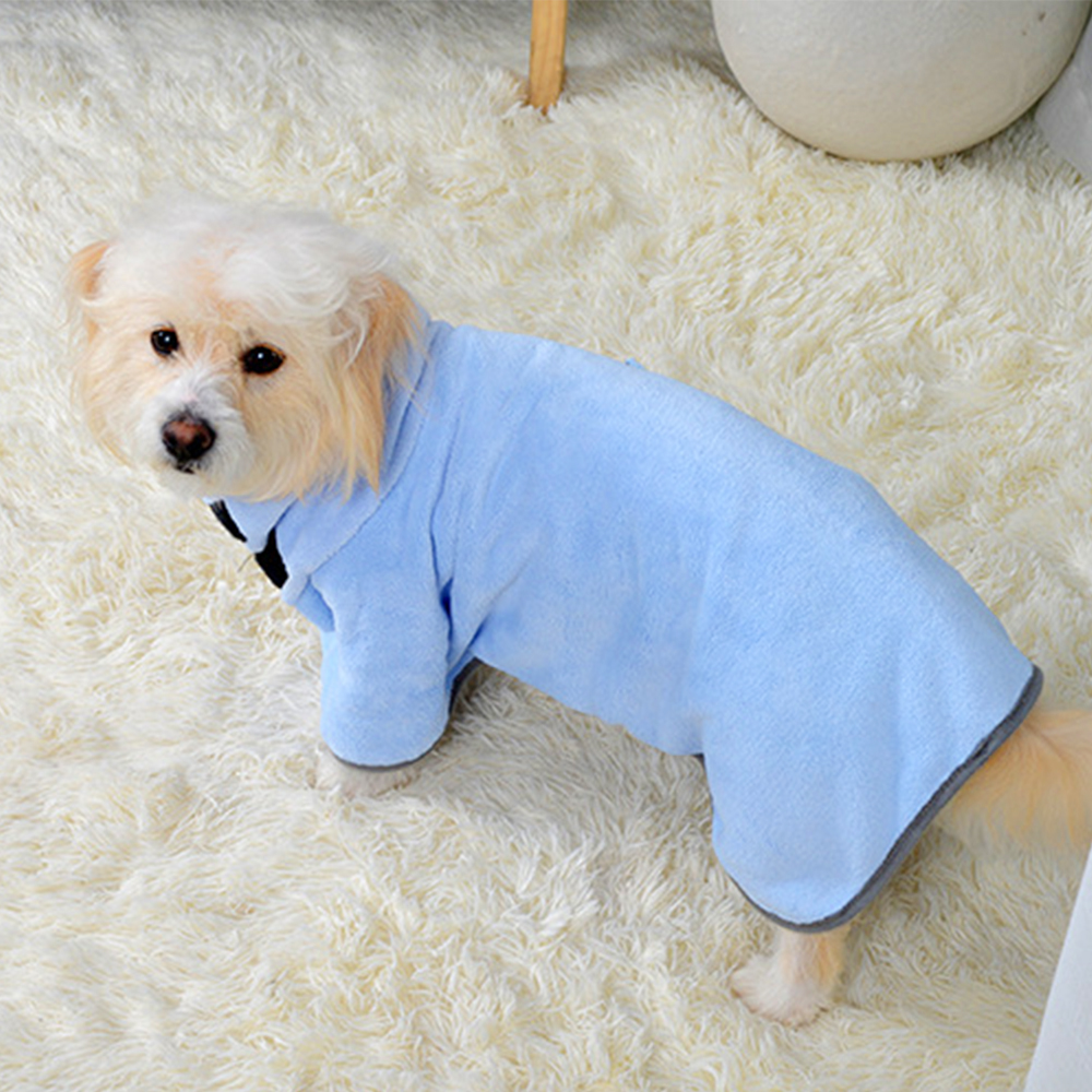 Bata de baño de algodón para perros, toalla de secado superabsorbente, paño de limpieza para mascotas pequeñas, medianas, perros y gatos grandes