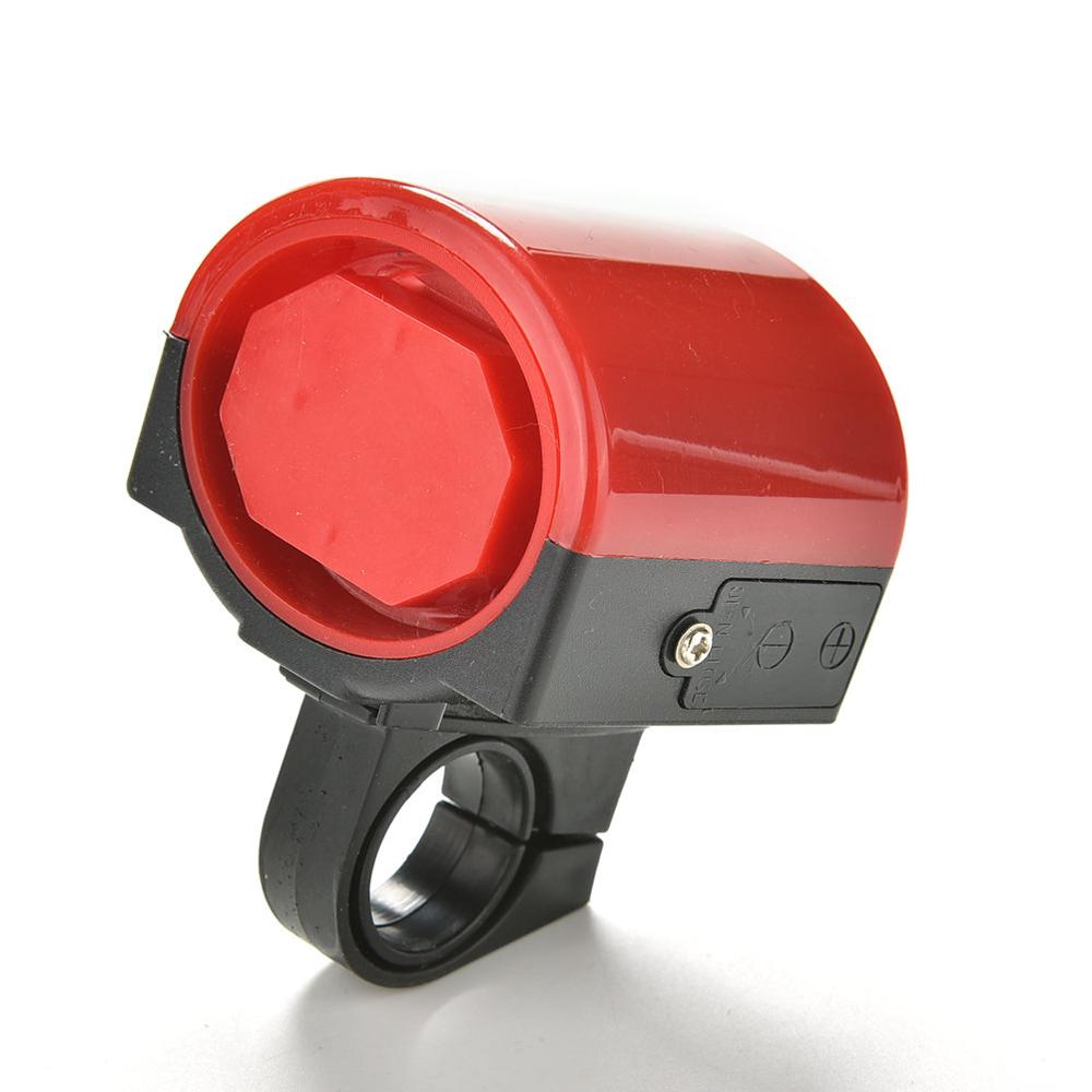 vélo de route vtt Ultra-fort vélo électronique cloche klaxon vélo Hooter sirène accessoire bleu/noir/rouge/blanc/jaune: red