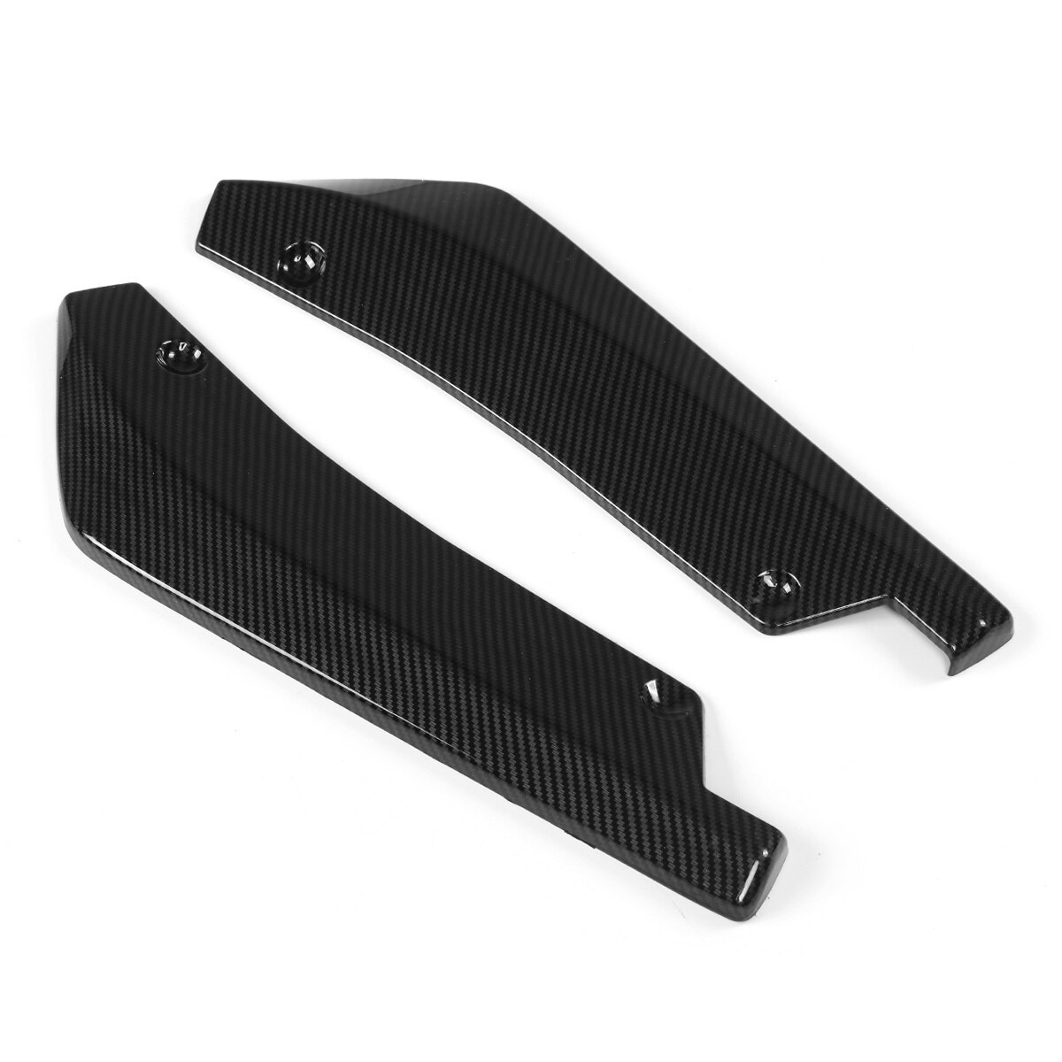 Universal Carbon Fiber Rear Bumper Lip Diffuser Splitter Canard Protector Car Rear Shovel With Bolts Anti-crash Car Rear Shovel: Gray