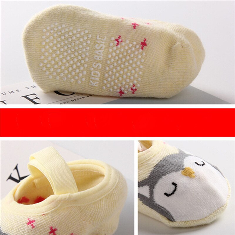 1Pairs Brand Baby Boys Girls Kids Anti Slip Ankle Socks Cute Cartoon Print Soft Cotton Anti-slip Cute Shoe-like Socks 1-3Y