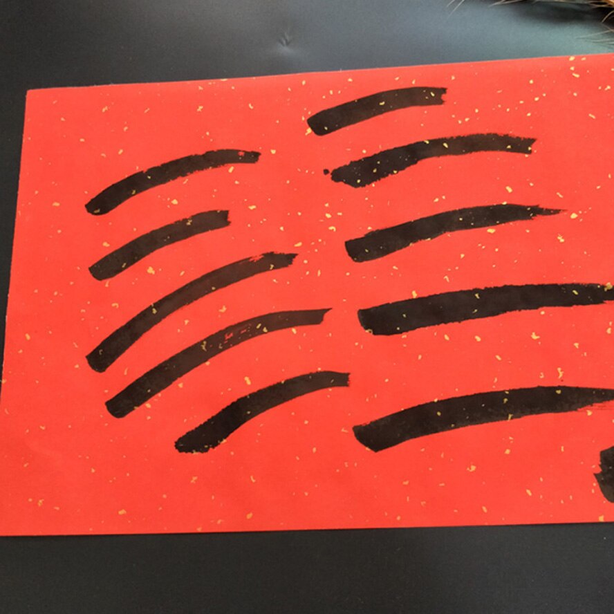 A3/a4 tryck rött rispapper med guldfolie kinesisk målning kalligrafi xuan papper för bröllopsinbjudan pappersklippt