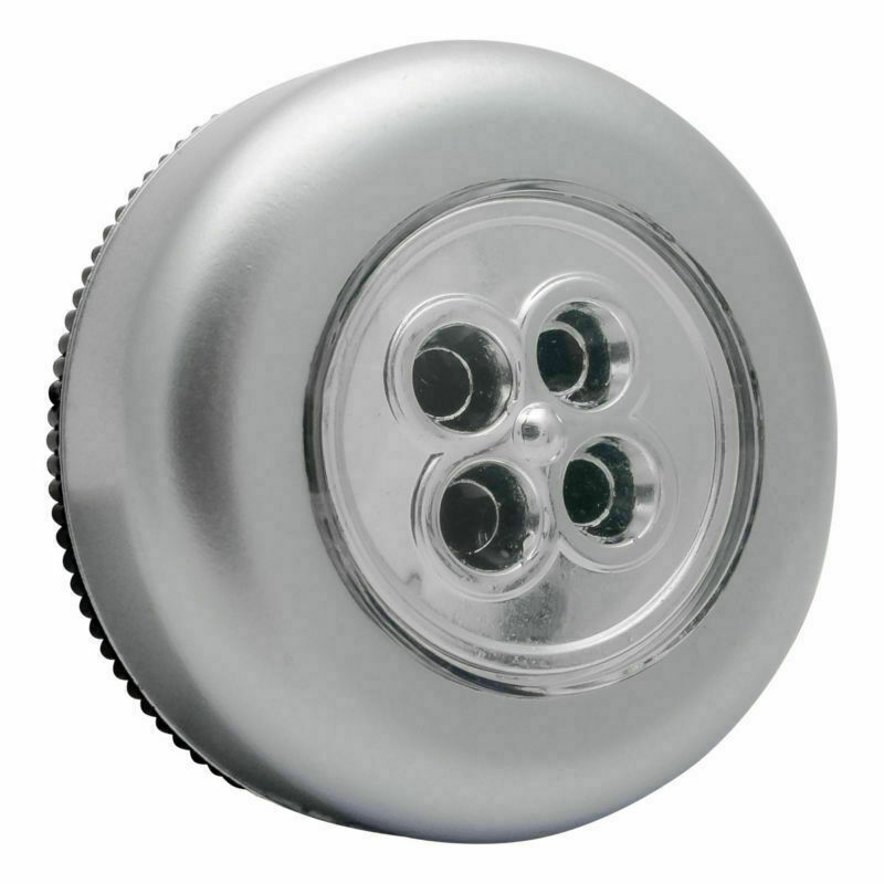 2 xtouch trykknap lampe lys selvklæbende lang batterilevetid down spot lys 4 led til autocamper campingvogn båd