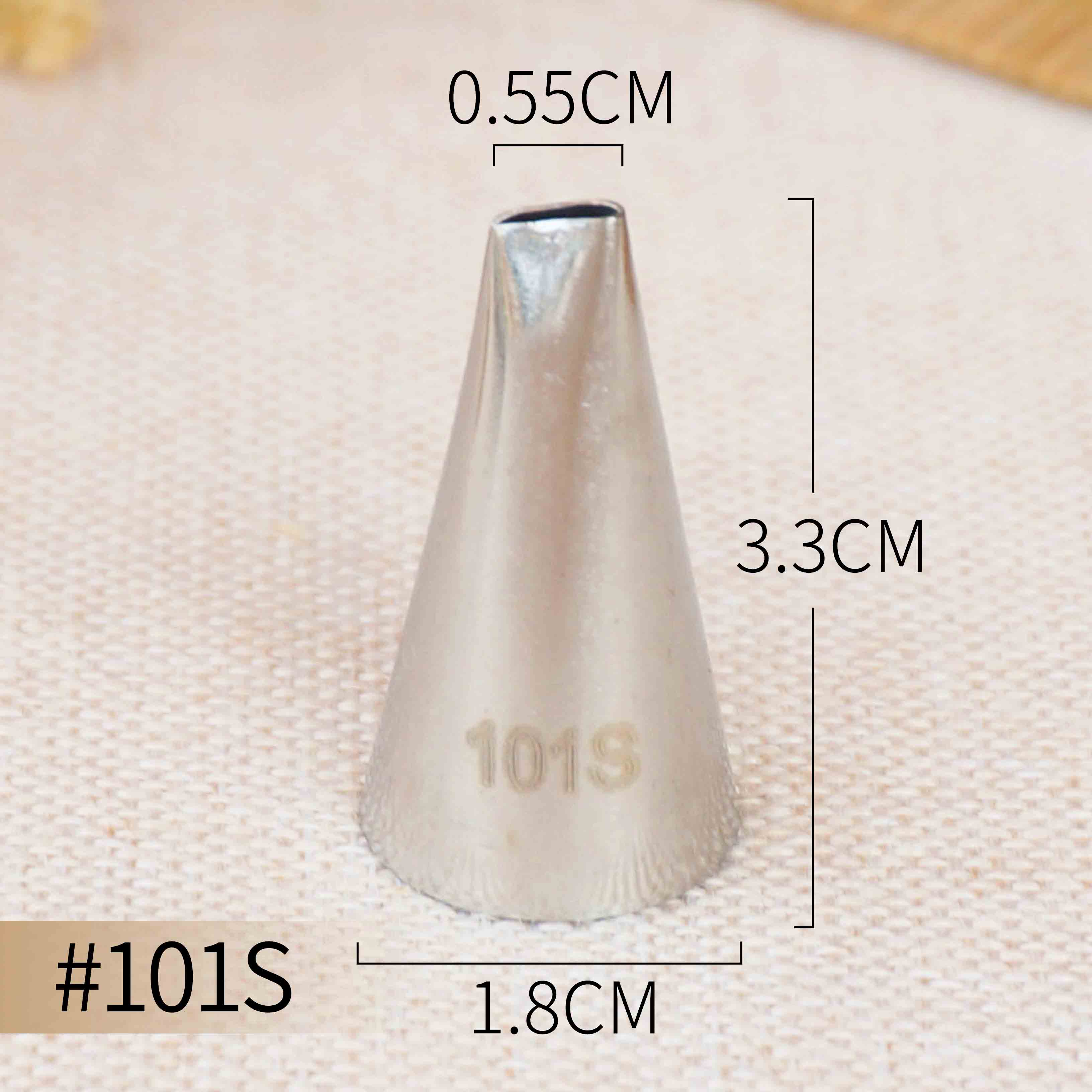 #101S #101#102#103#104 Piping Nozzle For Creating Rose Petal Shape Decorating Icing Tip Baking &amp;Pastry Tools Bakeware Small Size: 101S