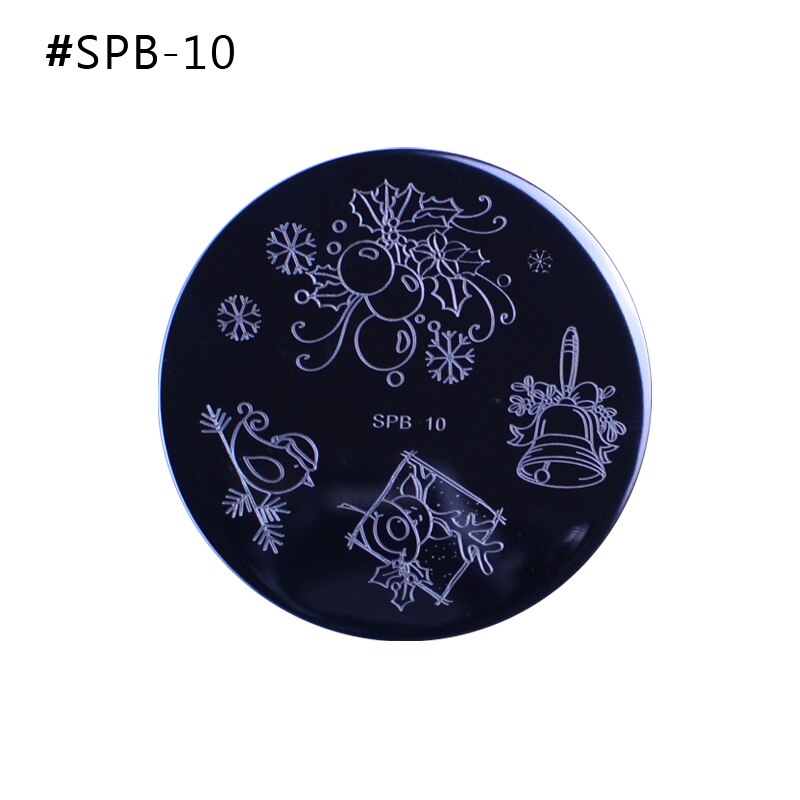Christmas Nail Stamping Plates Nail Stamp Polish Image Nail Art Image 55mm Stamp Stamping Manicure Template Tools: SPB-10