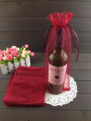 50 Stuks 15X37Cm Goud Koord Organza Wijn Zak Voor Wedding Party Xmas Champagne Fles Houder Zakjes: 11