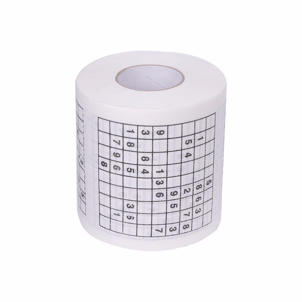 Durable Sudoku Su Printed Tissue Paper Toilet Roll Paper Good Puzzle Game Health Sanitary Paper Toilet Tissue