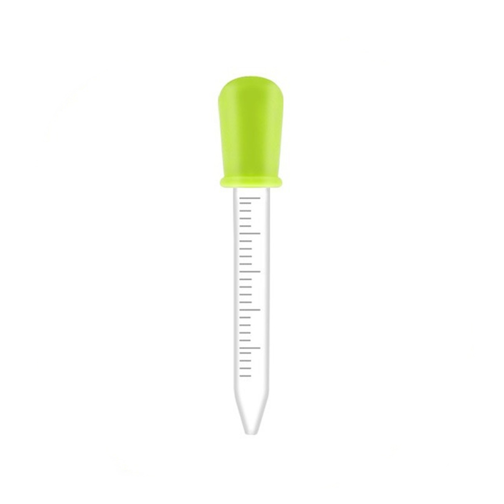 Pipette compte-gouttes en Silicone pour bébé, distributeur de médicaments pour enfant, Pipette de jus de Fruit liquide, ustensiles pour nourrissons, 5ml, 10 pièces: green
